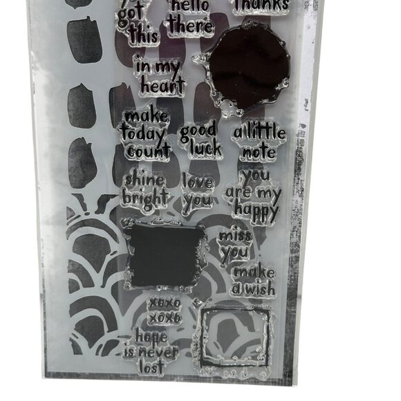 Tim Holtz Stampers Anonymous Mixed Media Stamps Stencil Set THMM184 Cardmaking - Picture 3 of 8